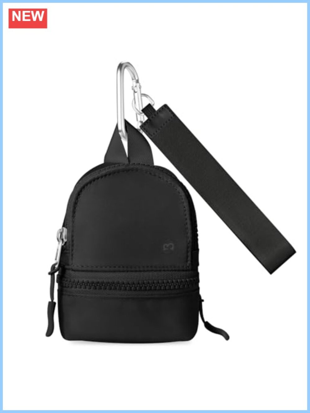 Mini Backpack Keychain Wristlet Pouch Nylon Coin Purse with RFID Card Slots
